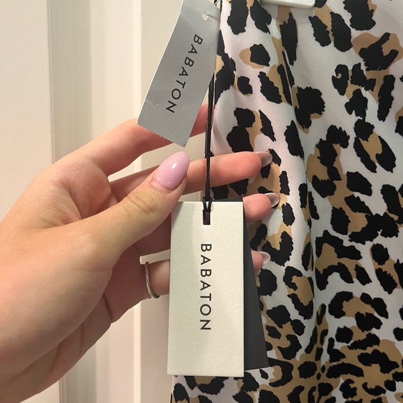 Aritzia Babaton Mini Slip Skirt Cheetah - Picture 4 of 5